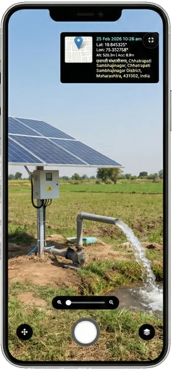 Solar pump installation